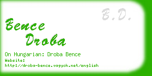 bence droba business card
